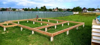 Haus nach Projekt „Sefir“, Kineshma: Fundament und Grundrahmen