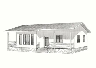 Haus nach individuellem Entwurf, Dorf Fedosovo: Projektvisualisierung