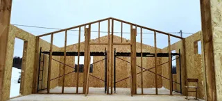 Haus nach individuellem Projekt, KP „Saretsche“: Wandmontage