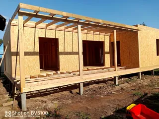 Haus 102 m², Projekt „Mistika - E2.8“, Gebiet Moskau: Wandmontage