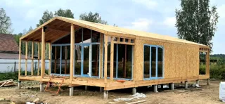 Haus 100 m², Projekt „Barnhouse 76.1“, Dorf Smirnovo: fertiges Haus