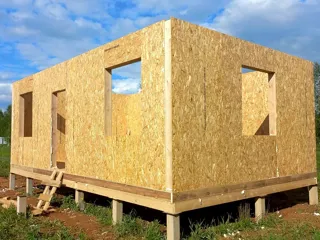 Haus 45 m², Projekt „Vivat 2.8“, Siedlung Nekrasovskoe: Wandmontage