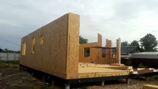Haus nach Projekt „Jastreb“, Gebiet Iwanowo: Wandmontage