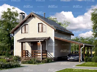 135 m² house, “Vstrecha” design, Kostroma Region: design rendering