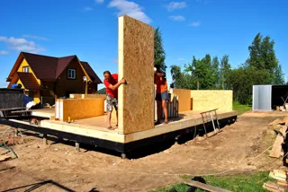 Haus nach Projekt „Lord“, Gebiet Iwanowo: Wandmontage