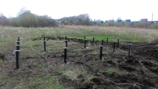 Haus nach Projekt „Alfa“, Kazan: Fundament und Grundrahmen