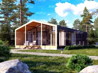 Haus nach Projekt „Barnhouse 76.1“, Dorf Rusyatino: Projektvisualisierung