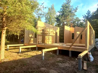 Datscha nach Projekt „Barnhouse 76.1“, Gebiet Wladimir: Wandmontage