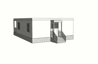86,7 m² house built to a custom design, Shuya: design rendering