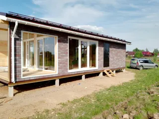 Haus 86,6 m² nach individuellem Projekt, Dorf Laptevo: Fassadenverkleidung