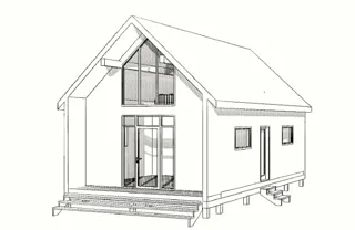 Haus 76 m² nach individuellem Projekt, Dorf Tulchino: Projektvisualisierung