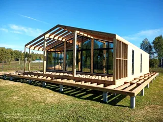 Haus nach Projekt „Barnhouse 110“, Dorf Ivantsevo: Fenster und Türen