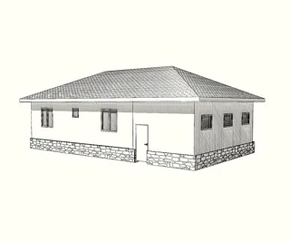 Haus nach individuellem Entwurf, Dorf Troitsko-Nikolskoe: Projektvisualisierung