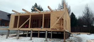 Haus 111,6 m² nach individuellem Projekt, Dorf Troitse Seltsy: Wandmontage