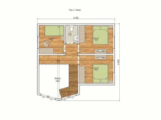 House based on the “Salzburg” design, Karmanovo village: design floor plan