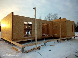102 m² house, “Mistika - E2.8” design, Tutaev: wall assembly