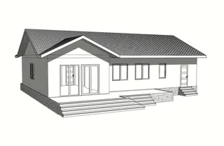 Haus 153,4 m² nach individuellem Projekt, Dorf Vereskunovo: Projektvisualisierung