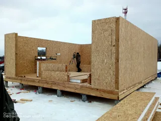 Haus 90,3 m² nach individuellem Projekt, Dorf Pazushino: Wandmontage
