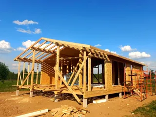 Haus 86,6 m² nach individuellem Projekt, Dorf Laptevo: Wandmontage