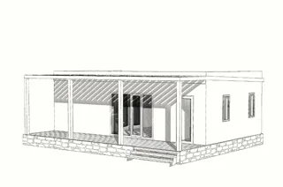 Haus 61,5 m² nach individuellem Projekt, Siedlung Volga