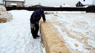 House based on the “Chalet-100 2150” design, Ivanovo Region: foundation and sill strapping