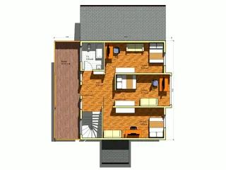 Haus nach Projekt „Sokol“, Region Jaroslawl: Projektgrundriss