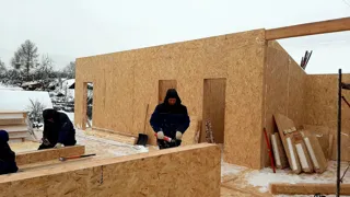 Haus nach Projekt „Barnhouse 110“, Ivanovo: Wandmontage