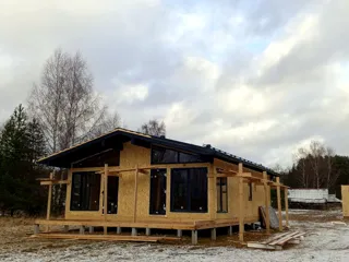 Haus nach individuellem Entwurf, Dorf Protive: fertiges Gebäude