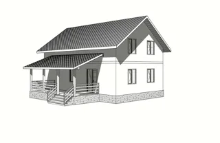 Haus 163 m² nach individuellem Projekt, Dorf Turabevo: Projektvisualisierung