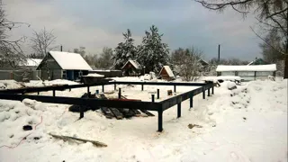 Haus nach Projekt „Elegant“, Rybinsk: Fundament und Grundrahmen