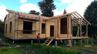 Custom-design house, Shurintsevo village: wall assembly