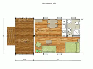 Haus nach Projekt „Barnhouse 33“, Dorf Danilkovo: Projektgrundriss