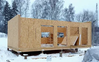 Haus 111,6 m² nach individuellem Projekt, Dorf Troitse Seltsy: Wandmontage