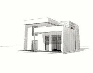 Haus nach Projekt „Grafit“, Siedlung Lyubashino: Projektvisualisierung