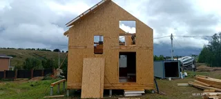 83,4 m² ev, “Avdeevo” projesi, Kstovo: duvar montajı