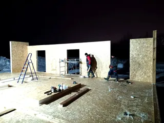 102 m² house, “Mistika - E2.8” design, Tutaev: wall assembly