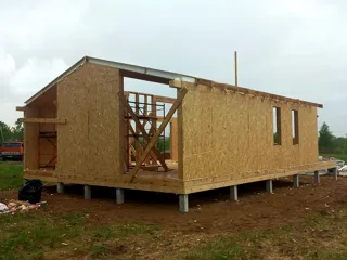 Haus 86,6 m² nach individuellem Projekt, Dorf Laptevo: Wandmontage