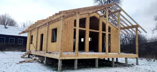 122 m² house built to a custom design, Alferevo village: roofing