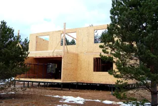 Haus nach Projekt „Palermo“, Region Jaroslawl: Wandmontage