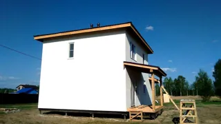Garage nach Projekt „Slawjanka mini + Garage“, Dorf Nazarovo: Fassadenverkleidung
