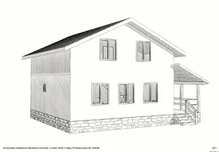 Haus nach individuellem Entwurf, Dorf Telyatevo: Projektvisualisierung