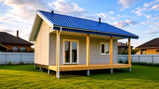 Haus 58,41 m² nach individuellem Projekt, Gebiet Moskau: Fertiges Haus