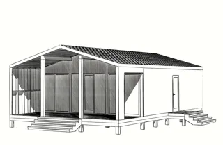Haus 65,4 m² nach individuellem Projekt, Dorf Striznevo: Projektvisualisierung