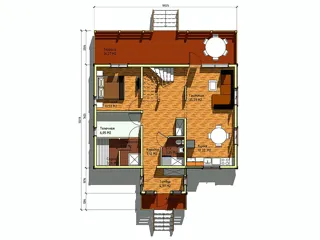 “Fin tarzı 203.93” projesine göre ev, İvanovo bölgesi: proje planı