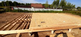Haus 100 m² nach Projekt „Barnhouse 76.1“, Dorf Smirnovo: SIP-Boden auf Höhe 0