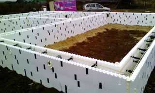 Haus nach individuellem Projekt, Dorf Diveevo: Fundament und Grundrahmen
