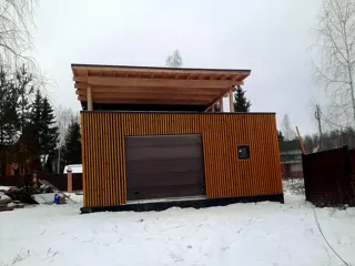 Garage nach Projekt „Garage“, Gebiet Kostroma: Fassadenverkleidung