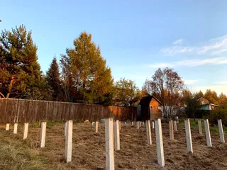 Haus 111,6 m² nach individuellem Projekt, Dorf Troitse Seltsy: Fundament und Grundrahmen