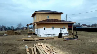 Garage nach Projekt „Slawjanka mini + Garage“, Dorf Nazarovo: Fassadenverkleidung