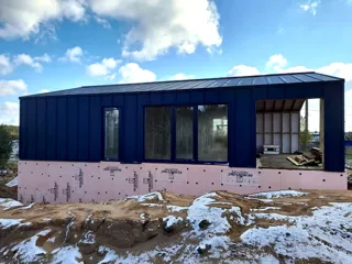 Haus 100 m², Projekt „Barnhouse 76.1“, Dorf Izbizhe: fertiges Haus